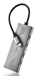 NGS WONDER4-C Hub USB-C 4 Puertos, Aluminio, 5 Gbps, Compatible con Mac/PC/Tablets