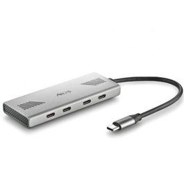 NGS Wonder4-C Hub USB Tipo-C con 4 puertos USB Tipo-C, Plata