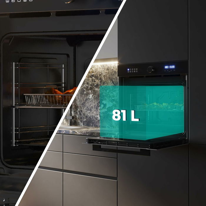 Horno Multifunción Cecotec Bolero Hexa AF316000 Glass Black 3400 W