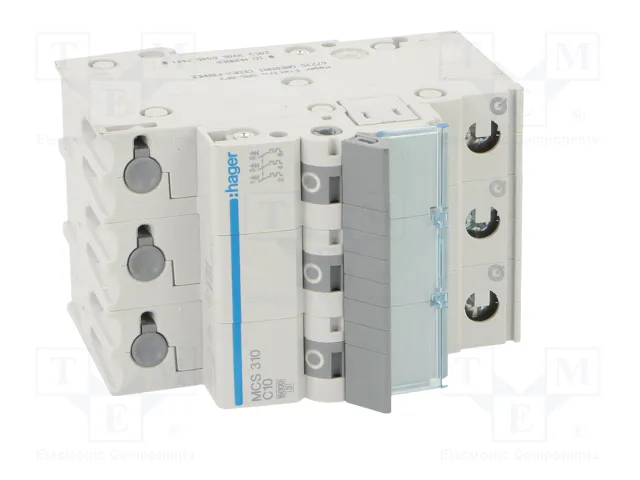 HAGER MCS310 Interruptor Magnetotérmico 10A 3 Polos 6kA
