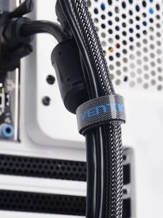 Vention Tira Organizadora de Cables KAABI Bridas Adherentes para Cables Nylon 3m Negro 1 pieza