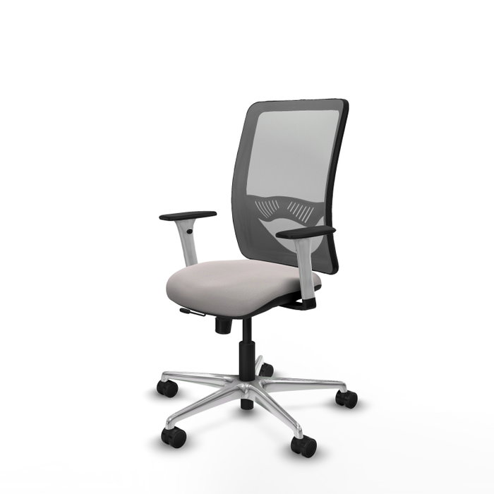PIQUERAS Y CRESPO Silla de oficina Zulema con mecanismo Sincro/Traslack Blanco y Gris PIQUERAS Y CRESPO Silla de oficina Zulema con mecanismo Sincro/Traslack Blanco y Gris