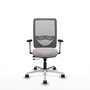 PIQUERAS Y CRESPO Silla de oficina Zulema con mecanismo Sincro/Traslack Blanco y Gris