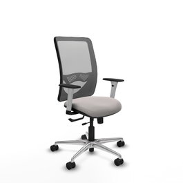 PIQUERAS Y CRESPO Silla de oficina Zulema con mecanismo Sincro/Traslack Blanco y Gris