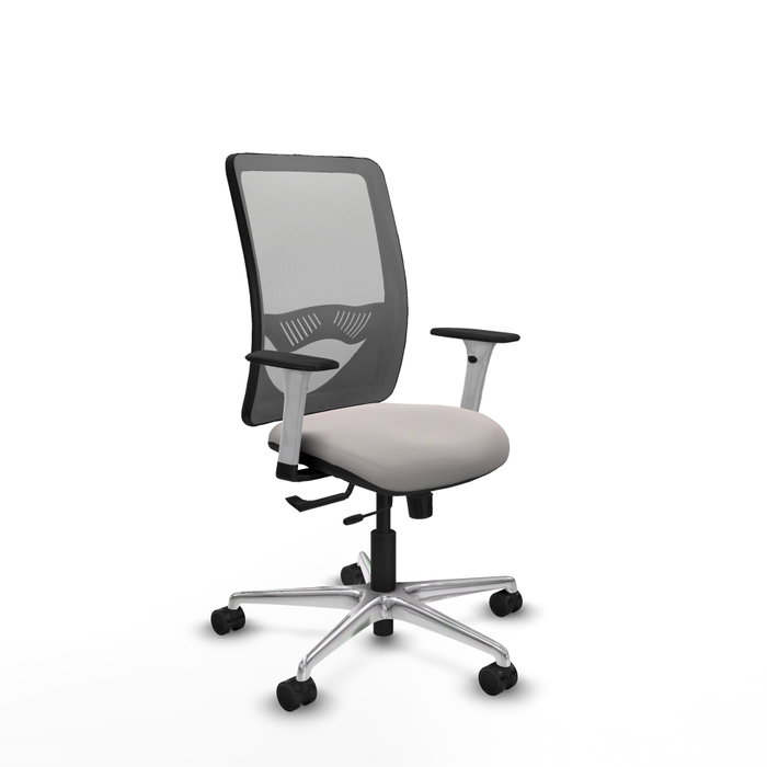 PIQUERAS Y CRESPO Silla de oficina Zulema con mecanismo Sincro/Traslack Blanco y Gris PIQUERAS Y CRESPO Silla de oficina Zulema con mecanismo Sincro/Traslack Blanco y Gris
