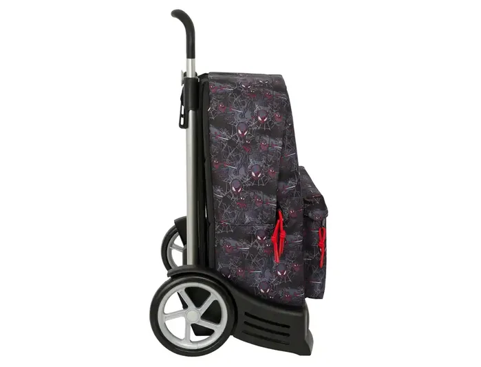 Safta Mochila con Carro Evolution Colección Miles Morales 420x330x150 mm, Cartera Escolar Safta Mochila con Carro Evolution Colección Miles Morales 420x330x150 mm, Cartera Escolar
