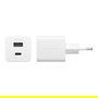 PanzerGlass Turbo Cargador Rápido GaN 35W con Puerto USB-C y USB-A, Incluye Cable USB-C, Color Blanco, Enchufe UE