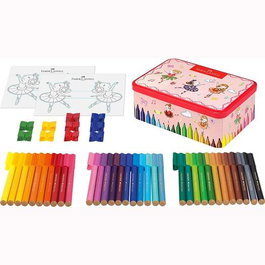 Faber Castell 33 Rotuladores Connector Bailarina Caja Regalo Metálica 45 Piezas