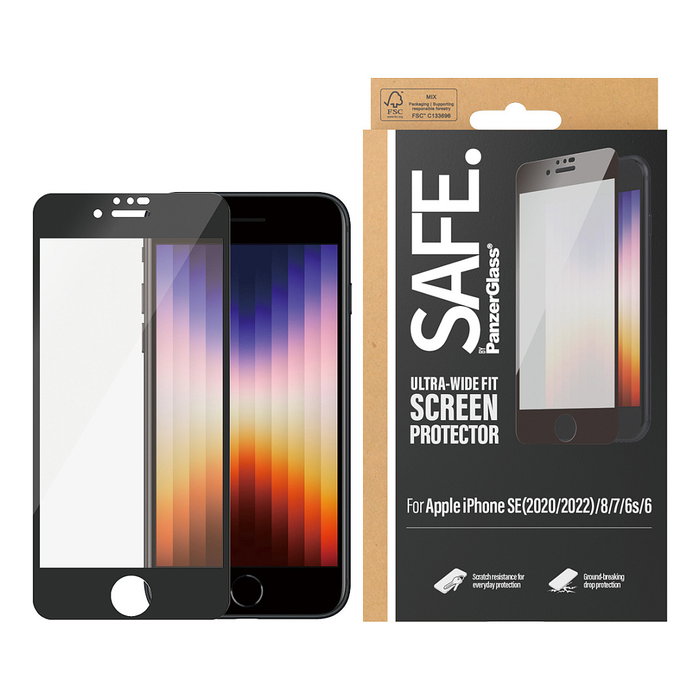 PanzerGlass SAFE. Protector de pantalla Edge-to-Edge para iPhone 6/6s/7/8/SE 2020/2022 PanzerGlass SAFE. Protector de pantalla Edge-to-Edge para iPhone 6/6s/7/8/SE 2020/2022