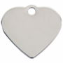 Placa identificativa para collar Imarc Heart Plateado