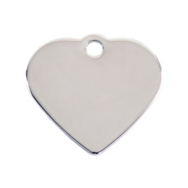 Placa identificativa para collar Imarc Heart Plateado