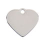Placa identificativa para collar Imarc Heart Plateado