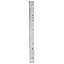 Deli Regla graduada dual de 30 cm (12'') en acero