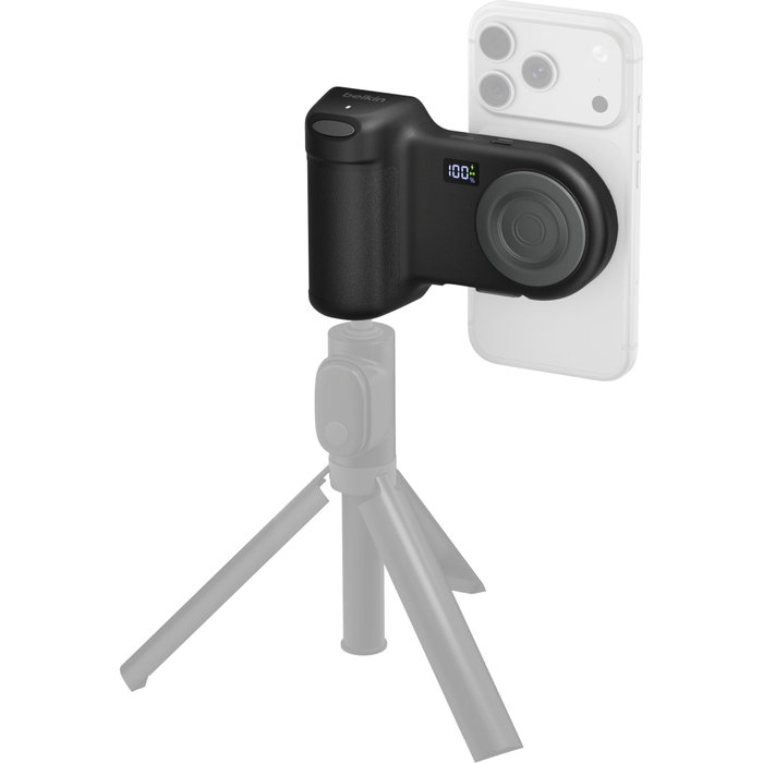 Belkin Stage PowerGrip Soporte Magnético con Batería de 9300mAh y Carga Inalámbrica 15W para iPhone - Negro Carbón
