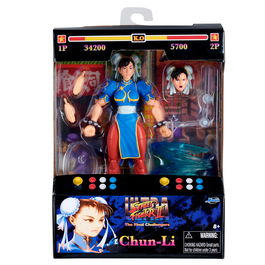 JADA TOYS Figura Chun-Li Street Fighter II 15cm Coleccionable con Accesorios y Puntos Articulados