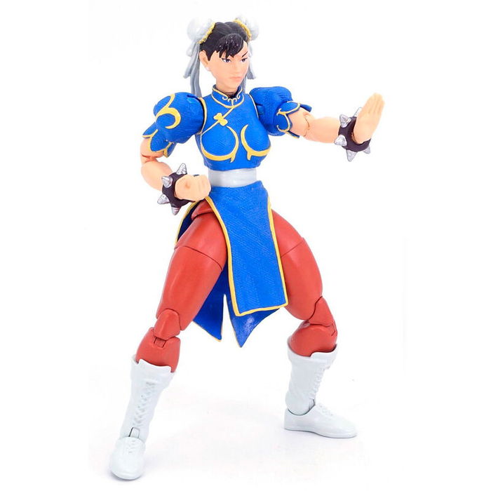 JADA TOYS Figura Chun-Li Street Fighter II 15cm Coleccionable con Accesorios y Puntos Articulados