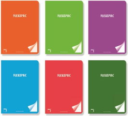 PACSA Paquete de 6 libretas A4 48h 90g pauta 2.5 colores surtidos