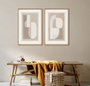 DKD Home Decor Cuadro Decorativo Marron Beige Cristal/Ps Abstracto 52.5 x 3.8 x 72.5 cm (4 Unidades)