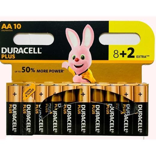 Duracell Pilas Alcalinas Plus LR06 AA 1.5V - Pack de 10 Duracell Pilas Alcalinas Plus LR06 AA 1.5V - Pack de 10
