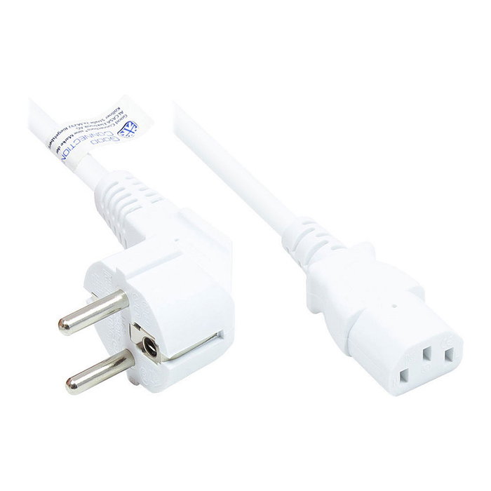 GoodConnections Cable de alimentación Alcasa P0130-W015 CEE7/7 a C13 Blanco 1,5m GoodConnections Cable de alimentación Alcasa P0130-W015 CEE7/7 a C13 Blanco 1,5m