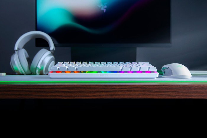 Razer Huntsman Mini Mercury Red DE White