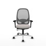 PIQUERAS Y CRESPO Silla de oficina Cilanco con mecanismo Sincro/Traslack, Blanco y Gris