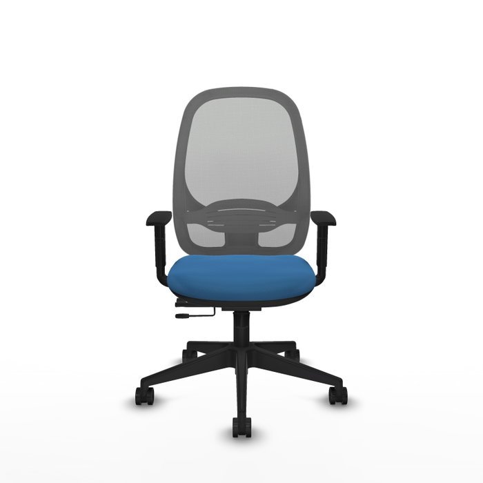 PIQUERAS Y CRESPO Silla de oficina Cilanco con mecanismo Sincro/Traslack Azul claro y Gris