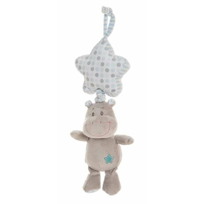 Peluche Sonajero Hipopótamo 35 cm Azul Peluche Sonajero Hipopótamo 35 cm Azul