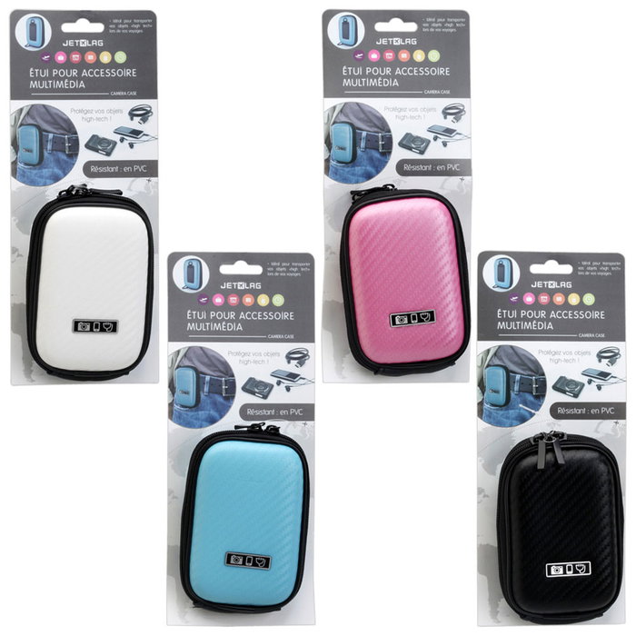 Jet Lag Protector Móvil-Cámara, PVC, Colores Surtidos (Blanco, Negro, Rosa, Azul), 13x8.5x4 cm Jet Lag Protector Móvil-Cámara, PVC, Colores Surtidos (Blanco, Negro, Rosa, Azul), 13x8.5x4 cm