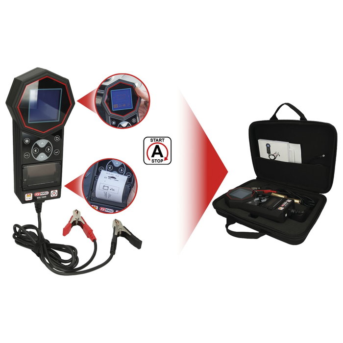 KS Tools Analizador de Baterías y Carga de 12V / 24V con Impresora KS Tools Analizador de Baterías y Carga de 12V / 24V con Impresora