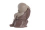 DKD Home Decor Surtido de Figuras de Resina Monje en Colores Blanco, Marrón y Amarillo