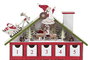 DKD Home Decor Calendario Adviento Navidad Fantasia Rojo Blanco 27 x 40 x 7 cm (2 Unidades)