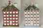 DKD Home Decor Calendario Adviento Navidad Fantasia Rojo Blanco 27 x 40 x 7 cm (2 Unidades)