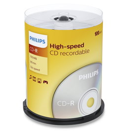 Philips CD-R 700MB 52x, 100 Unidades