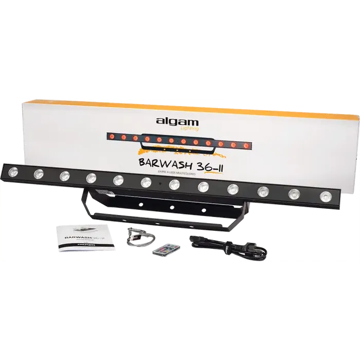 Algamlight Barwash36-Ii Barra Luces Led 12x3W para Fiestas y Actuaciones RGB Versátil