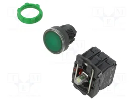 SCHNEIDER ELECTRIC Interruptor de presión Harmony XB5 verde con LED
