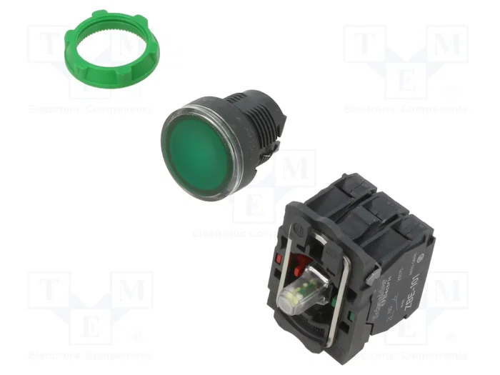 SCHNEIDER ELECTRIC Interruptor de presión Harmony XB5 verde con LED SCHNEIDER ELECTRIC Interruptor de presión Harmony XB5 verde con LED