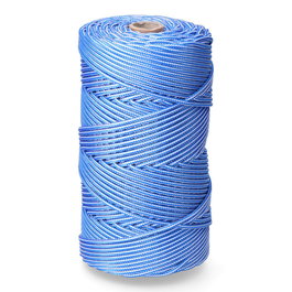 Edm Cordón trenzado polipropileno azul / blanco, calibre 5 mm x 200 m, alta tenacidad, resistente a UV y químicos, flotabilidad