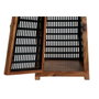 DKD Home Decor Portavelas de Mango y Metal Natural y Negro 20x20x38 cm