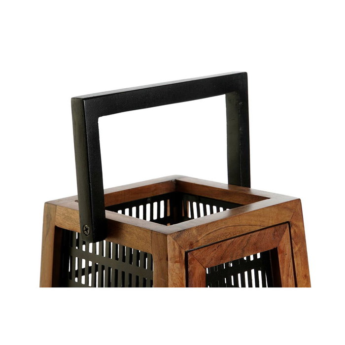 DKD Home Decor Portavelas de Mango y Metal Natural y Negro 20x20x38 cm DKD Home Decor Portavelas de Mango y Metal Natural y Negro 20x20x38 cm