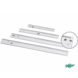 Faibo Regla Escolar 30cm Transparente (Set de 20)