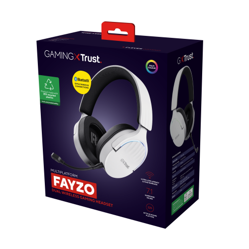 Trust GXT 491 Fayzo Auriculares Gaming Inalámbricos Blancos
