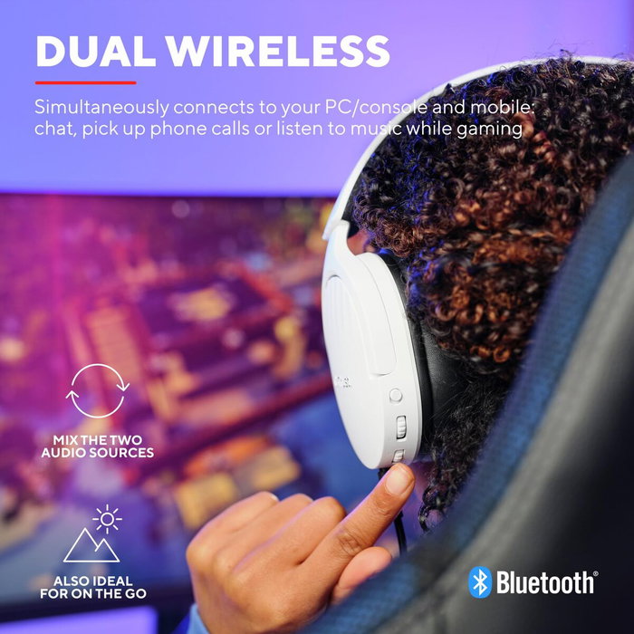 Trust GXT 491 Fayzo Auriculares Gaming Inalámbricos Blancos