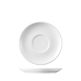 G.BENEDIKT Platillo para Té y Desayuno GINO, Vajilla Blanca, 15 cm de Diámetro (Set de 6)