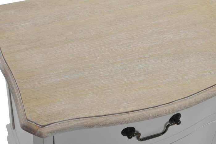 DKD Home Decor Mesita de Noche Versalles3 Madera Blanco Natural