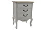 DKD Home Decor Mesita de Noche Versalles3 Madera Blanco Natural
