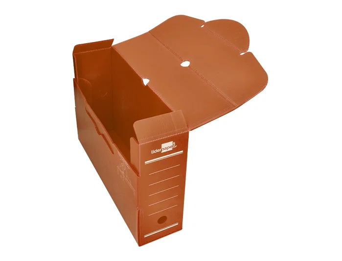 Liderpapel Caja Archivo Definitivo Plástico Marrón 360x100x260 mm