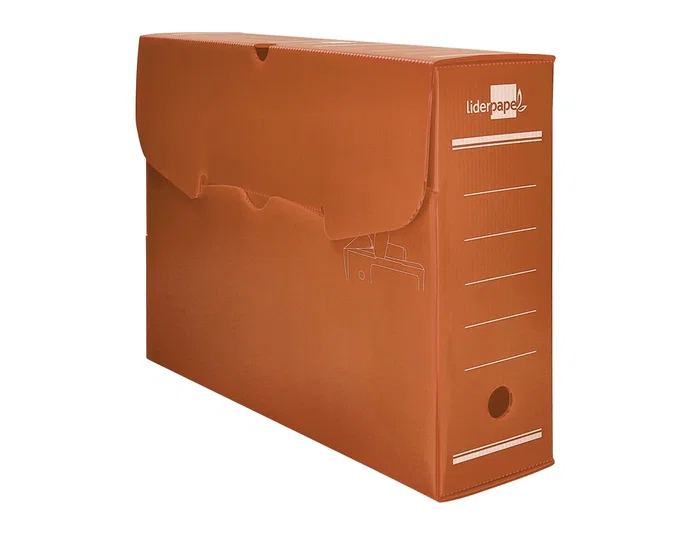 Liderpapel Caja Archivo Definitivo Plástico Marrón 360x100x260 mm