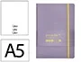 Antartik Cuaderno A5 Tapa Blanda Hojas Lisas Morado y Amarillo, 80 Hojas, 80 gr FSC