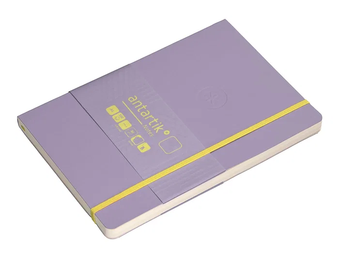 Antartik Cuaderno A5 Tapa Blanda Hojas Lisas Morado y Amarillo, 80 Hojas, 80 gr FSC